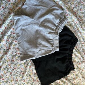 Gray and Black Sweatshort Set